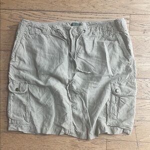 Women’s linen silk blend JCrew Cargo Skirt 10